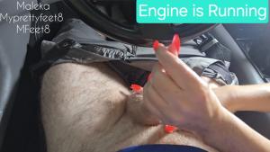 www.myprettyfeet8.com - Handjob in a Dodger Viper thumbnail