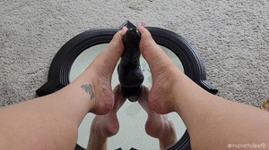 www.myprettyfeet8.com - Mirror Dildo Footjob thumbnail