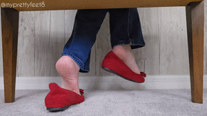 www.myprettyfeet8.com - Under Bench Flats Dangle in Jeans thumbnail